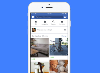 Facebook launches local commerce tool Marketplace for users to buy and sell items